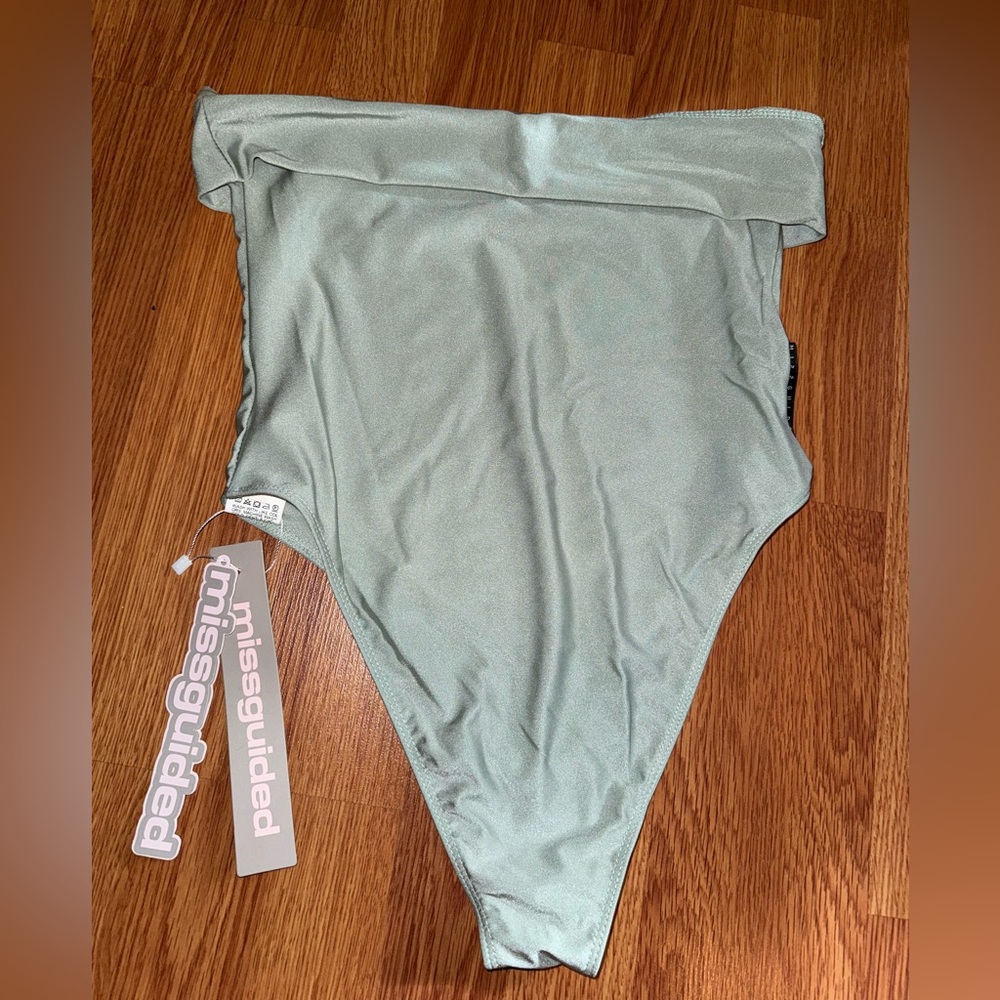 Missguided Light Green Bodysuit